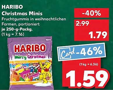 HARIBO Christmas Minis - Fruchtgummis in weihnachtlichen Formen