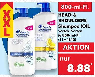 HEAD & SHOULDERS Shampoo XXL 800 ml