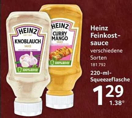 Heinz Feinkostsauce verschiedene Sorten 220 ml Squeeze-Flasche
