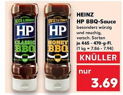 HEINZ HP BBQ-Sauce, 465-470 g, verschiedene Sorten