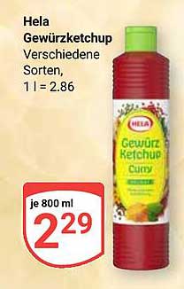 Hela Gewürzketchup Verschiedene Sorten, 800 ml