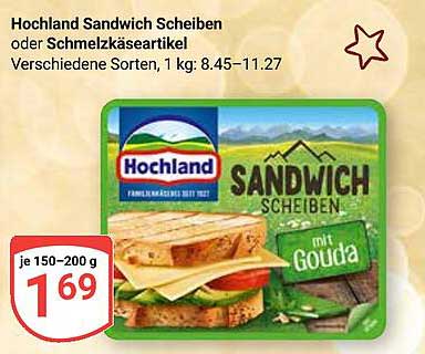 Hochland Sandwich Scheiben oder Schmelzkäseartikel – Verschiedene Sorten, 1 kg