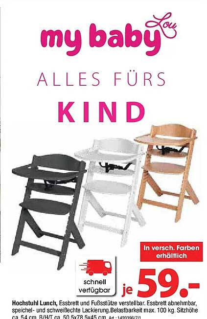 Hochstuhl Lunch von my baby Lou – Für Ihr Kind