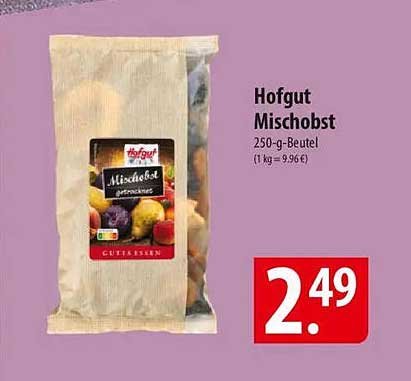 Hofgut Mischobst 250-g-Beutel