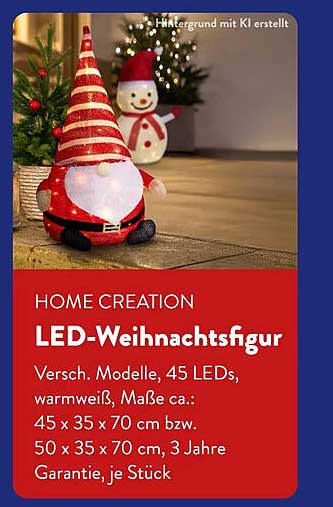 HOME CREATION LED-Weihnachtsfigur
