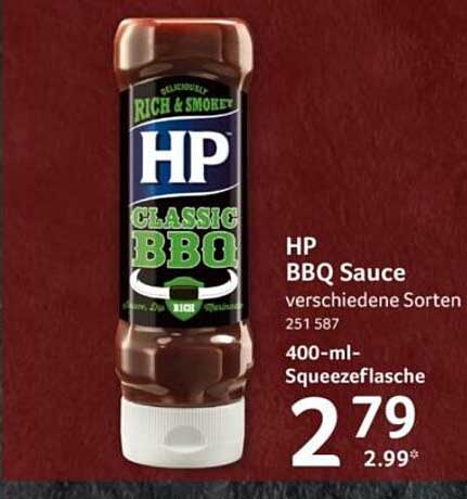 HP BBQ Sauce verschiedene Sorten 400-ml-Squeezeflasche