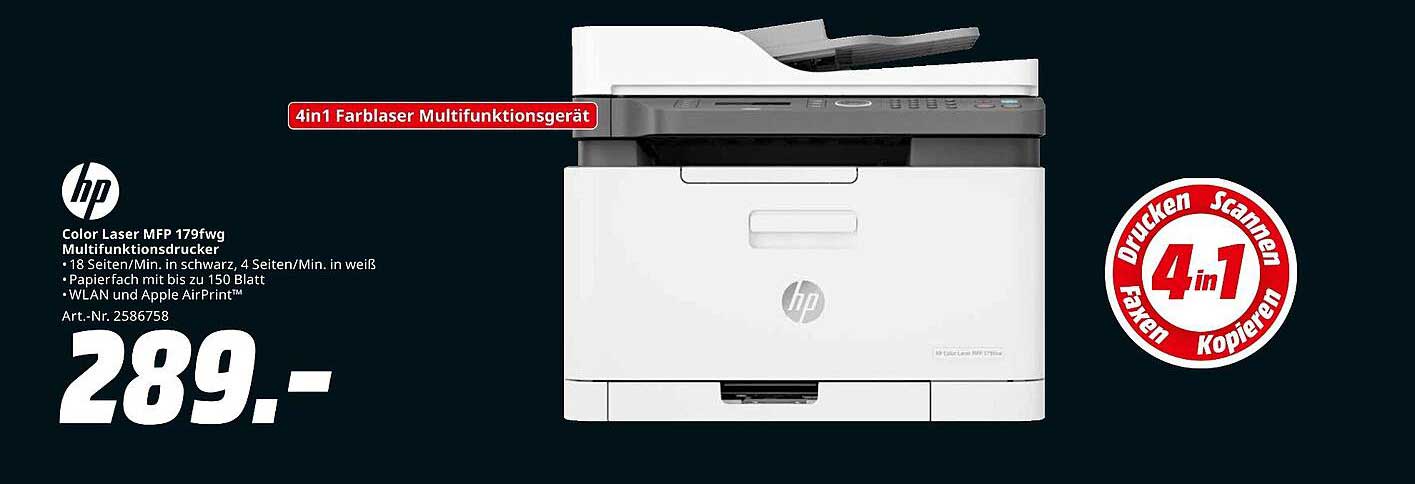 HP Color Laser MFP 179fwg Multifunktionsdrucker