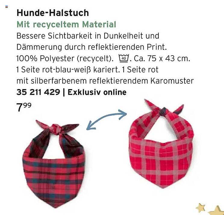 Hunde-Halstuch mit recyceltem Material
