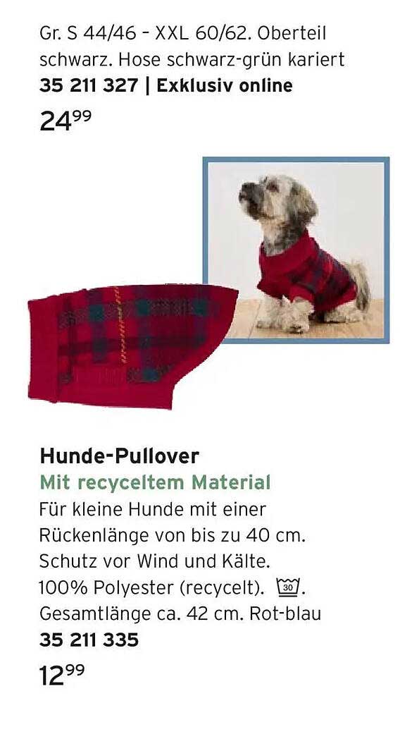 Hunde-Pullover mit recyceltem Material