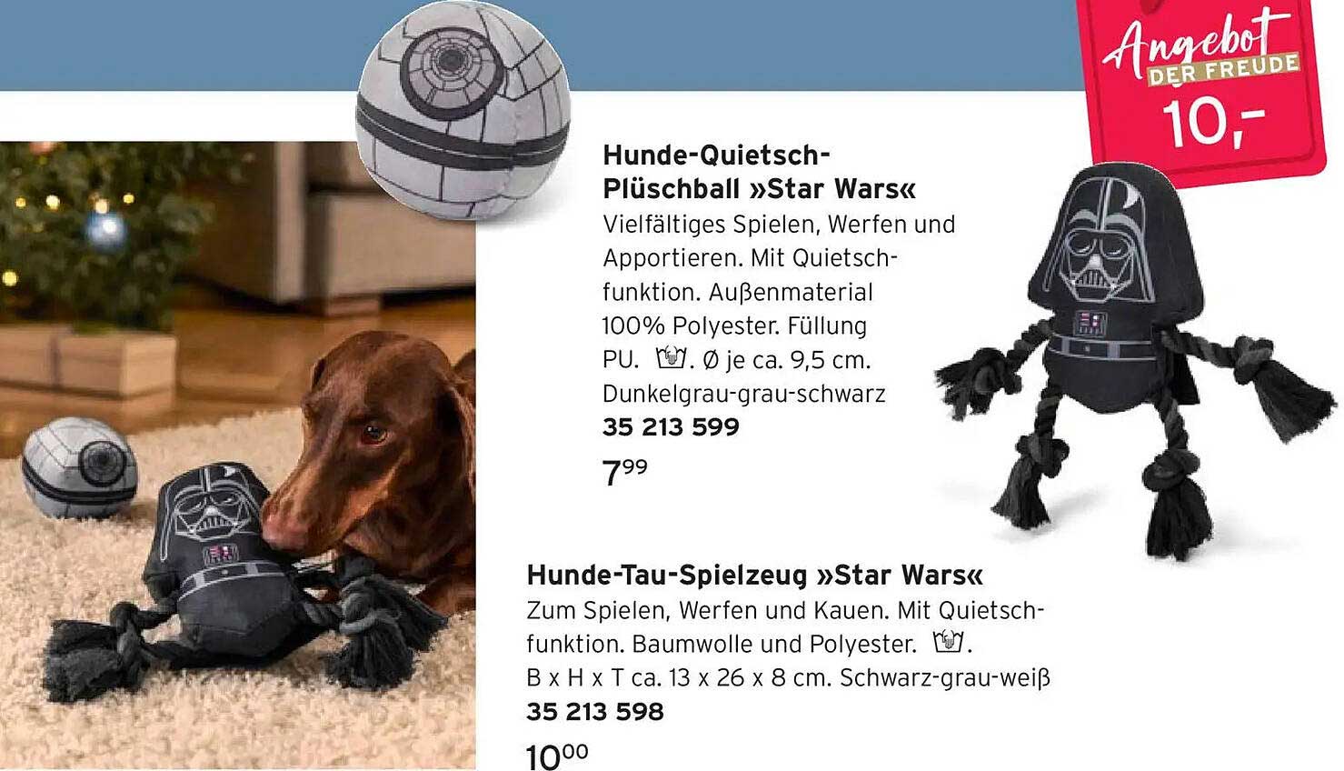 Hunde-Quietsch-Plüschball »Star Wars«