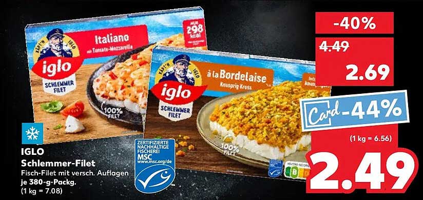 IGLO Schlemmer-Filet mit verschiedenen Auflagen 380 g