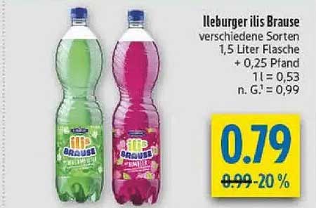Ileburger ilis Brause verschiedene Sorten 1,5 Liter Flasche