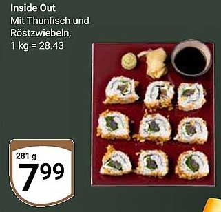Inside Out Sushi mit Thunfisch und Röstzwiebeln, 281 g