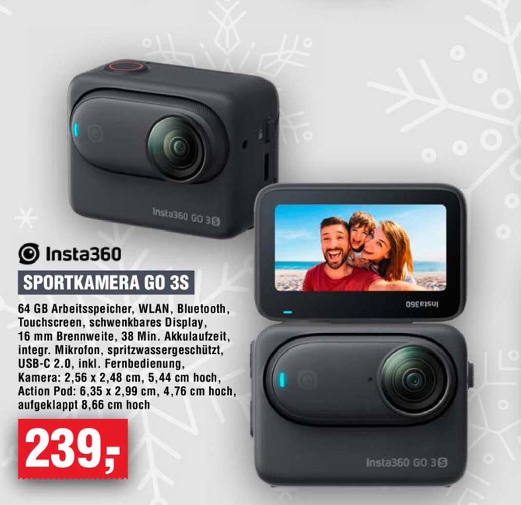 Insta360 Sportkamera GO 3S