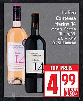 Italien Contessa Marina 14 - Top Preis für hochwertigen Wein!