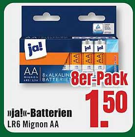 ja! Batterien LR6 Mignon AA 8er-Pack