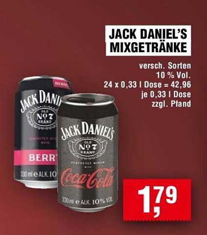 JACK DANIEL'S MIXGETRÄNKE