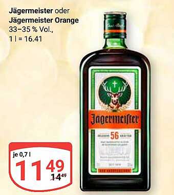 Jägermeister oder Jägermeister Orange 0,7 l