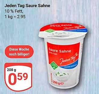 Jeden Tag Saure Sahne 200 g für nur 0,59 €