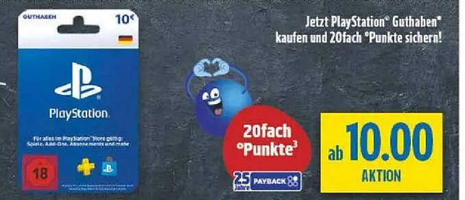 Jetzt PlayStation® Guthaben kaufen und 20fach Punkte sichern!