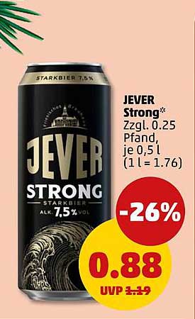 JEVER Strong 0,5 l - Starkbier mit 7,5 % Vol.