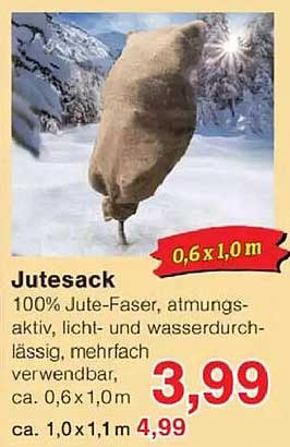 Jutesack 0,6 x 1,0 m - Nur 3,99 €