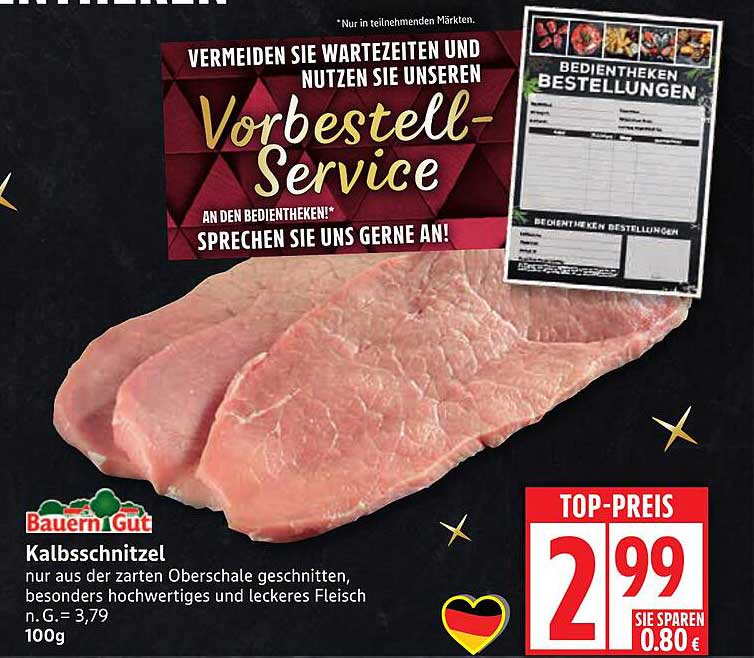 Kalbsschnitzel von Bauern Gut - zarte Qualität zum Top-Preis