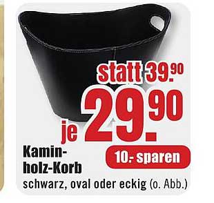 Kaminholz-Korb schwarz, oval oder eckig