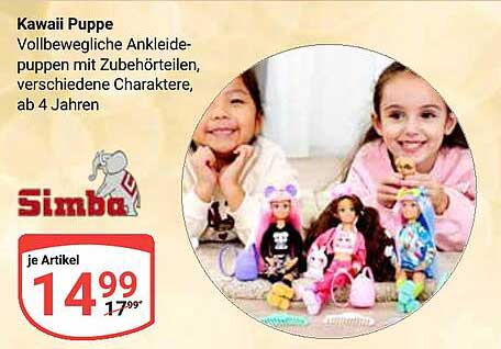 Kawaii Puppe - Vollbewegliche Ankleidepuppen mit Zubehörteilen