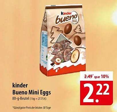 kinder Bueno Mini Eggs 80-g-Beutel