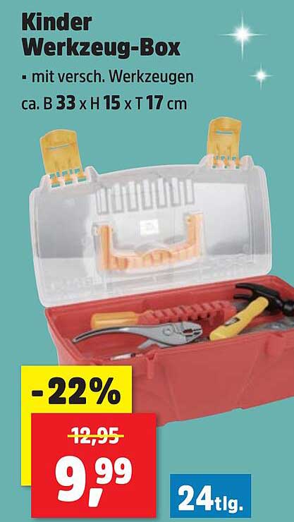 Kinder Werkzeug-Box - mit versch. Werkzeugen