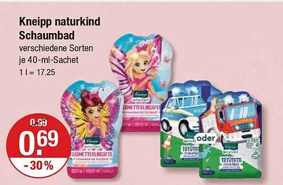 Kneipp naturkind Schaumbad verschiedene Sorten je 40-ml-Sachet