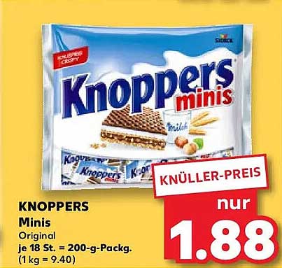 Knoppers Minis – Original Waffel-Snacks
