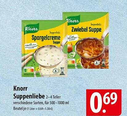 Knorr Suppenliebe – Spargelcreme und Zwiebelsuppe
