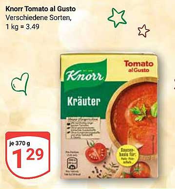 Knorr Tomato al Gusto – verschiedene Sorten, 370 g