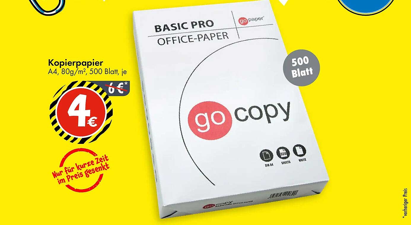Kopierpapier A4, 80g/m², 500 Blatt