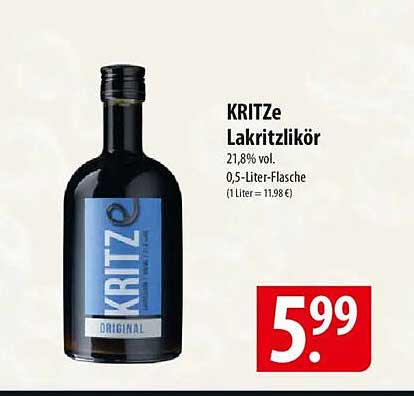 KRITZe Lakritzlikör 0,5-Liter-Flasche
