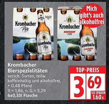 Krombacher Bierspezialitäten – jetzt zum Top-Preis!