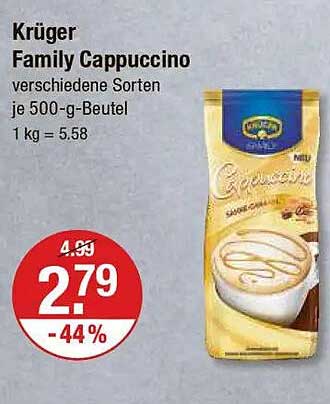 Krüger Family Cappuccino 500-g-Beutel – Jetzt nur 2,79 €