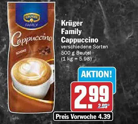 Krüger Family Cappuccino verschiedene Sorten 500 g Beutel