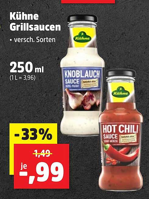 Kühne Grillsaucen - versch. Sorten (250 ml)