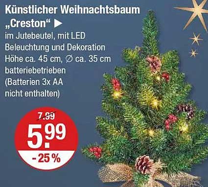 Künstlicher Weihnachtsbaum „Creston“