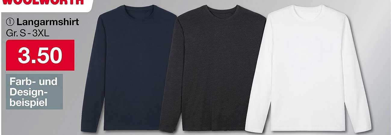 Langarmshirt Gr. S-3XL