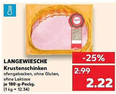 LANGEWIESCHE Krustenschinken ofengebacken, ohne Gluten, ohne Laktose