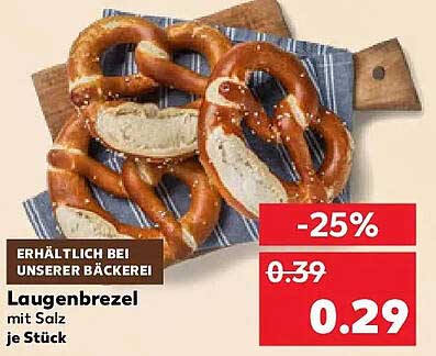 Laugenbrezel mit Salz je Stück