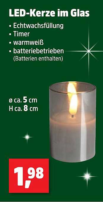 LED-Kerze im Glas