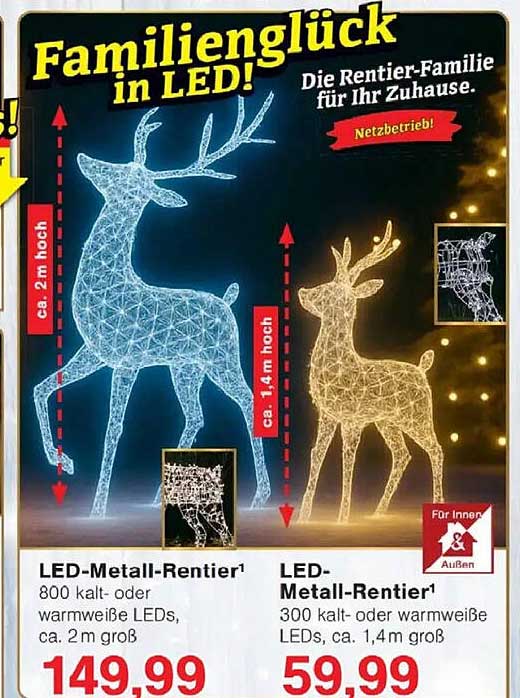 LED-Metall-Rentier für Ihr Zuhause