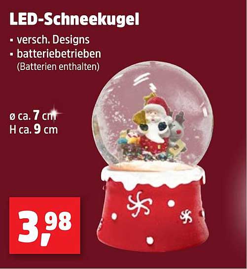 LED-Schneekugel - Verschiedene Designs