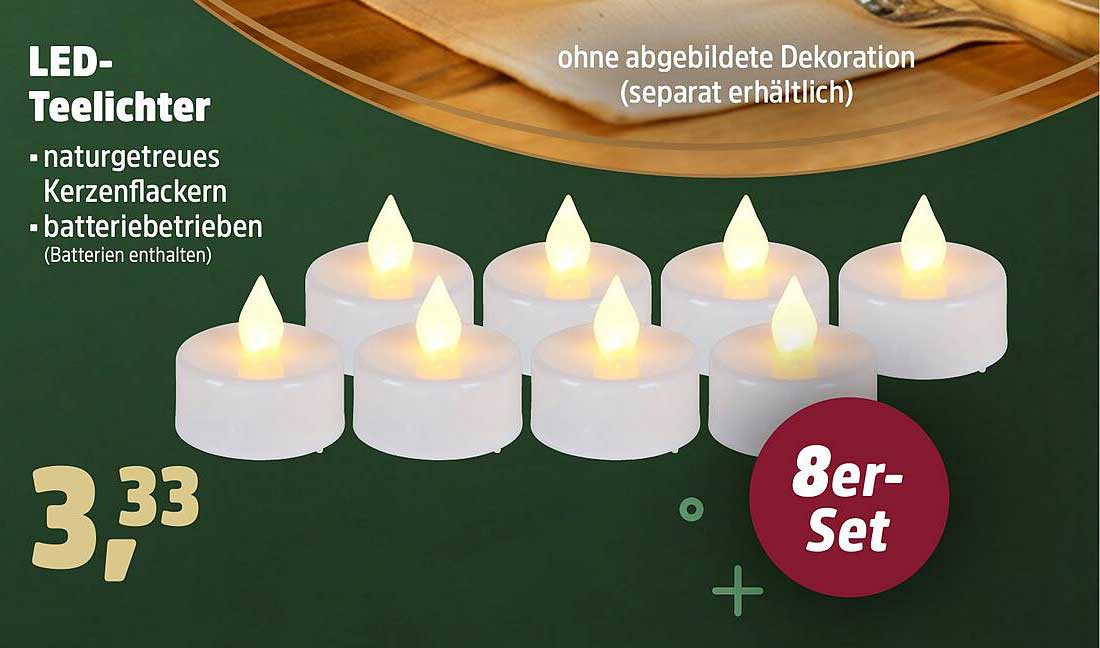 LED-Teelichter 8er-Set