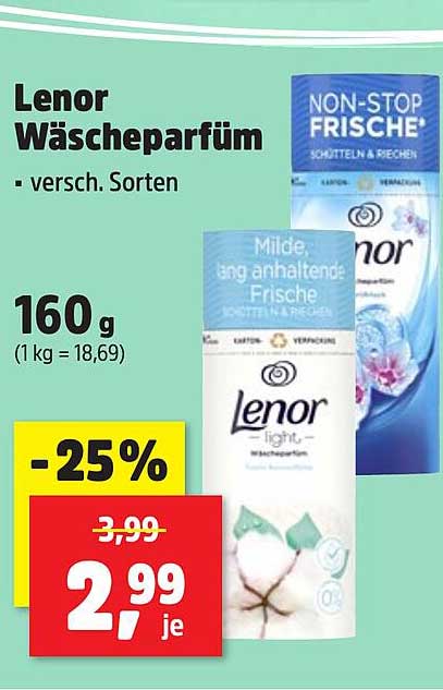 Lenor Wäscheparfüm - verschiedene Sorten